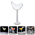 Miniatyrbilde 2 av 2: 1 Sett 4 stk Fugleformede Cocktailglass Vinglass Beger (transparent)