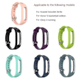 Miniatyrbillede 2 af 5: Silikone udskiftningsarmbånd til Huawei Band 4e 3e Honor Band 5 Løbearmbånd Sort