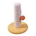 Scratch-Resistant Climbing Post Stable Coral Fleece Cute Shape Comfortable Cat Scratching Post for Indoor Cats Yellow Pink