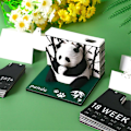 Miniatyrbild 5 av 5: XJ-3d Papperskonstkalender 2024 Panda 3d Anteckningsblock 3d Memoblock Kawaii Klisterlappar Jul B