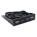 Pikkukuva 1 / 5: XJ-Usb3.2 Gen1 Type-c Levykeasema Paneeli 3.5-tuumainen Hubi 19pin C-Porttiin Käännettävä Pistoke 5gbps
