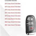 Miniatyrbild 2 av 3: Självprogrammerbar ersättningsnyckel för Proximity Smart Key Fob för Jeep Grand Cherokee 2014-2021
