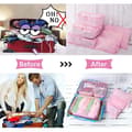 Miniatyrbild 5 av 5: Resväska Organizer Pack, 6-pack Resväska Packkuber Set för Kläder Resväskor Organisationsförvaringsväskor Rosa