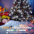 Miniatyrbilde 5 av 5: XJ-403ft 1000 LED Lyslenke Utendørs Julebelysning 8 Moduser & Timer Kald Hvit