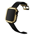Miniatyrbilde 1 av 2: XJ-Armbånd Apple Watch 38/40/41mm Svart + TPU Skall Bumper Gull