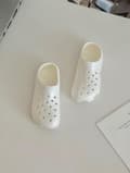 White Mini Slipper and Toothbrush Holder (1 Pair) - Self-Adhesive Wall Mounted Storage Rack, Suitable for Kitchen and Desk - No Drilling Required