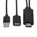 Miniatyrbilde 5 av 5: 1080P USB hunn til HDMI hann HDTV videoadapterkabel for Android IOS smarttelefon og nettbrett MultiColor