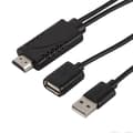 Miniatyrbild 1 av 5: 1080P USB hona till HDMI hane HDTV videoadapterkabel för Android IOS Smartphone och surfplatta MultiColor