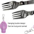Miniatyrbild 5 av 5: Foldable Fork and Spoon Set, Portable Foldable Spoon and Fork Set with Two Plastic Storage Boxes, Suitable for Travel Camping Outdoor Picnic