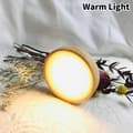 6 cm träbelysningsbas trä LED-ljus roterande displaystativ lamphållare lampbas konstprydnad warm light