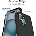 Miniatyrbild 3 av 5: iPhone 15 Plus Matt Svart Skal - Extra Kamera Skydd iPhone 15 Plus