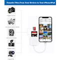 Miniatyrbild 5 av 6: Lightning till SD/TF-kortläsare – 2-i-1 minneskortadapter för iPhone/iPad