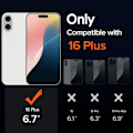 Miniatyrbild 4 av 4: 2-Pack iPhone 16 Plus Härdat Glas Skärmskydd