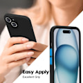 Miniatyrbild 4 av 5: iPhone 15 Plus Matt Svart Skal - Extra Kamera Skydd iPhone 15 Plus