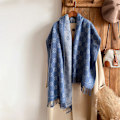 Miniatyrbillede 5 af 7: Jacquard-designet vinter dobbeltsidet tørklæde cashmere blød varm lang kvast cashmere sjal kold vindsikkert tæppe tørklæde 4