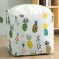Miniatyrbillede 1 af 6: Ananas og hjorte, 2 stk., 43*32*45cm, Store Opbevaringskurve til Tøjopbevaring, Stof Vasketøjskurv, til Dyne, Pude, Sengetøj, Tæppe og Kl
