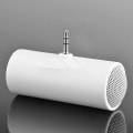 Miniatyrbilde 4 av 4: Mini bærbar høyttaler for iPhone Android-telefon linje-inn høyttaler med 3,5 mm plugg White