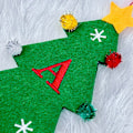 Miniatyrbilde 5 av 8: Nye filt juletrpynt 2024 Mini juletrbroderi Engelsk bokstav julepynt Små hengende deler Christmas Tree [C
