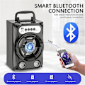 Miniatyrbild 3 av 4: Bluetooth-högtalare Subwoofer Hifi med Mikrofon LED-ljus Stöd för TF-kort FM-radio USB-minne Hemmabiosystem black