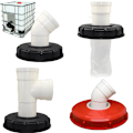 Miniatyrbillede 3 af 3: Vaskbar nylon IBC filter med låg IBC regnvandsbeholder 1000 liter 163 mm nålefilt