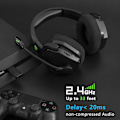 Pikkukuva 3 / 5: Langaton Pelikäyttöinen Kuuloke Mikrofonilla PS5:lle, PS4:lle, PC:lle, Macille, 3-in-1 Pelikäyttöiset Kuulokkeet Mikrofonilla, 2.4GHz Langaton Playstation-Konsolille, Bluetooth-Tila