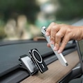 Miniatyrbillede 3 af 5: 360 Graders Bilmagnetmontering Luftventil Telefonholder Stativ Til Iphone 13/12 Pro Max Mini (sort)