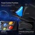 Miniatyrbillede 3 af 10: 176 mm Bluetooth-spilcontroller, Hall Effect-joystick, Type-C-kablet gamepad til Android-telefon, pc og tablet