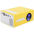 Miniatyrbillede 1 af 5: Min Projektor, Bærbar Videoprojektor, 1080P Full HD Understøttet Projektor (Gul)
