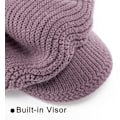 Miniatyrbillede 2 af 6: Damer Vinterhatte - Varmt Strikket Visirhat Damer Fleeceforet Varmt Fleece Spids Beret 7