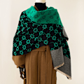 Miniatyrbild 5 av 7: Varm Sjal Kvinna Scarf Cashmere Vinterfilt Sjal Casual Tryckt Resa Cape Sjal 3