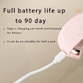 Miniatyrbillede 6 af 8: Elektrisk Automatisk Negleklipper med Lys, 2 i 1 Fingernegleklipper og Polermaskine USB Genopladelig, Sikker Fingernegletrimmer Hvid