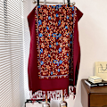 Miniatyrbild 1 av 7: Lyxig vinterhalsduk i kashmir med broderi, hög kvalitet, tjock, varm ullpashmina för kvinnor 2