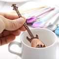 Miniatyrbillede 5 af 5: Ny Design Guitar Formet Kaffe Ske, Rustfrit Stål Musikalske Kaffeskeer Teskeer Blandeskeer Sukkerske