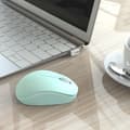 Miniatyrbillede 5 af 6: Trådløs mus, 2,4G lydløs med USB-modtager - Bærbare computermus til tablet, bærbar computer (Mintgrøn) A