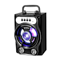 Miniatyrbild 1 av 4: Bluetooth-högtalare Subwoofer Hifi med Mikrofon LED-ljus Stöd för TF-kort FM-radio USB-minne Hemmabiosystem black