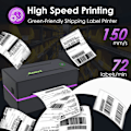 Miniatyrbillede 3 af 5: Termisk Etiketprinter, Forsendelses Etiketprinter, 4x6 Direkte Termisk Etiketprinter, Kommerciel Termisk Etiketmaskine, Kompatibel med Windows & Mac