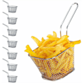 Miniatyrbillede 1 af 5: 8 stk. Friturekurve, Køkkenredskaber Mini Friturekurve Snackkurve Grillkurve Friturekurve