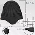Miniatyrbilde 4 av 6: Vinterlue med øreklaffer Ulllue Hodevarmer Beanie for menn og kvinner Utendørs 2