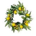 Miniatyrbillede 1 af 5: Kunstig plante Eucalyptus blad krans Simulation citron guirlande Hjem gård interiør dør ornamenter Silke blomster A