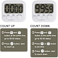 Miniatyrbillede 2 af 5: Digital Timer, 2-pak Basic Høj Lydstyrke Alarm Nedtællings Digital Timer Køkken Timer Begivenhed Timer