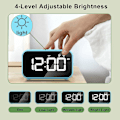 Miniatyrbild 4 av 5: LED Digital Väckarklocka med Snooze-funktion, 2 Alarm, 12/24H USB Laddningsbar Spegel Yta för Sovrum Kontor