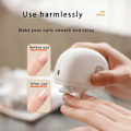 Miniatyrbillede 4 af 8: Elektrisk Automatisk Negleklipper med Lys, 2 i 1 Fingernegleklipper og Polermaskine USB Genopladelig, Sikker Fingernegletrimmer Hvid