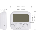 Miniatyrbillede 5 af 5: Digital Timer, 2-pak Basic Høj Lydstyrke Alarm Nedtællings Digital Timer Køkken Timer Begivenhed Timer
