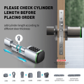 Miniatyrbillede 2 af 5: Digital Adgangskode RFID Kort Euro Bluetooth Cylinder Lås Biometrisk Elektronisk Smart Dør Lås