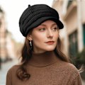 Miniatyrbillede 3 af 6: Damer Vinterhatte - Varmt Strikket Visirhat Damer Fleeceforet Varmt Fleece Spids Beret 2