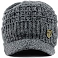 Miniatyrbillede 3 af 6: Mænds Vinterhue med Skygge - Varmt Strikket Beanie med Fleecefor 2