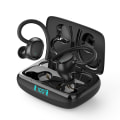 Pikkukuva 1 / 5: Bluetooth-kuulokkeet 5.1, Urheilulliset langattomat kuulokkeet IP7 vedenkestävä Bluetooth-kuuloke 48H Hi-Fi stereo kaksinkertaisella mikrofonilla, CVC 8.0 melunvaimennus, erittäin kevyt