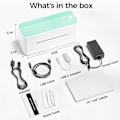 Miniatyrbillede 1 af 5: Pm-241 118mm Bluetooth Termisk Etiketprinter Trådløs Forsendelses Etiketprinter Kompatibel Med Iphone Android Windows Bredt Anvendt