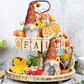 Miniatyrbild 2 av 5: 2 st Hösttomtar Nordiska Svenska Tomtar Plyschalv Thanksgiving Day Present Höstskörd Juldekoration