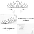 Miniatyrbillede 3 af 7: Fødselsdagskroner til kvinder Fødselsdagsdronning Sash & Rhinestone Tiara Sæt Fødselsdagstiaraer og Sash til kvinder
